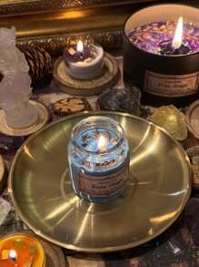 1/2pcs,5.51-Inch Silver Altar Plate With March Pentagram, Stainless Steel Metal Dish, Candle Holder, Ceremony Meditation Decor, Home Living Room Office Decor, Christmas Independence Day Graduation School Season Decor, Vintage Geometric Religious Theme