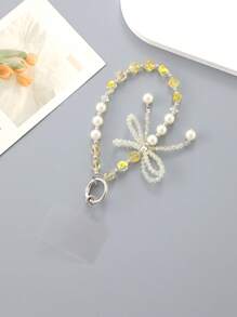 قلادة بلور متعددة الاستخدامات ذات شعور فاخر، سلسلة معلقة ثلاثية الأبعاد بشكل فراشة لؤلؤية مع بطاقة شفافة