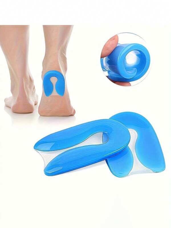 2 Packs Heel Spur Insoles - Achilles Tendon Insoles - Heel Spur Insoles Gel - Heel Cushions For Shoes - Gel Insoles Heel - Women, Men, Children - Silicone Heel Wedge, Heel Cushion Gel Soles
