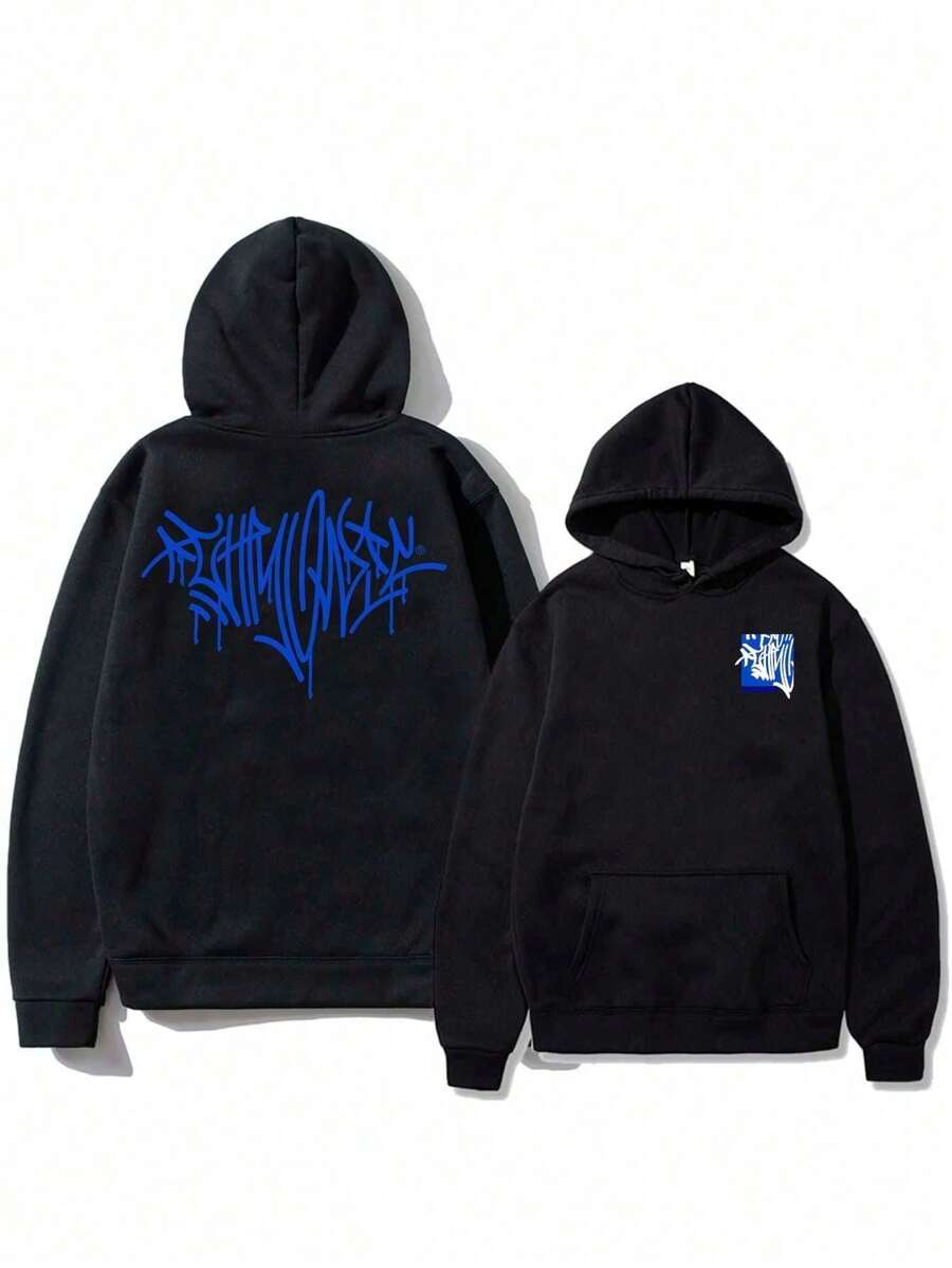 Moletom Picho Derretido Azul Blusa de Frio Streetwear Lançamento Casaco Algodão Quentinho Blusão Flanelado Moleton - Envio Imediato