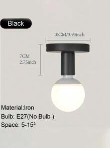 مجموعة من قطعتين من أجهزة إضاءة السقف الحديثة الشمالية المعاصرة والرجعية، قاعدة مصباح E27، مناسبة لغرفة المعيشة والنوم والحمام والمطبخ والشرفة (المصباح غير مشمول)