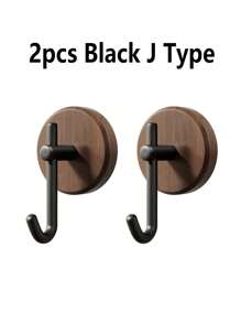 1pc Walnut Wood Door Mounted Hook With Adhesive, Single Wall Hook For Hanging Clothes Without Drilling, Adhesive Hooks, Towel Hanger Rack, Bedroom Wall Decor, Hangers, Hooks, Hanger, Back To School, Shelves, Organization And Storage, Key Holder, Key Holder Wall, Key Hanger, Sticker Hook, Door Hanger, Room Decor Bedroom, Kitchen Accessories