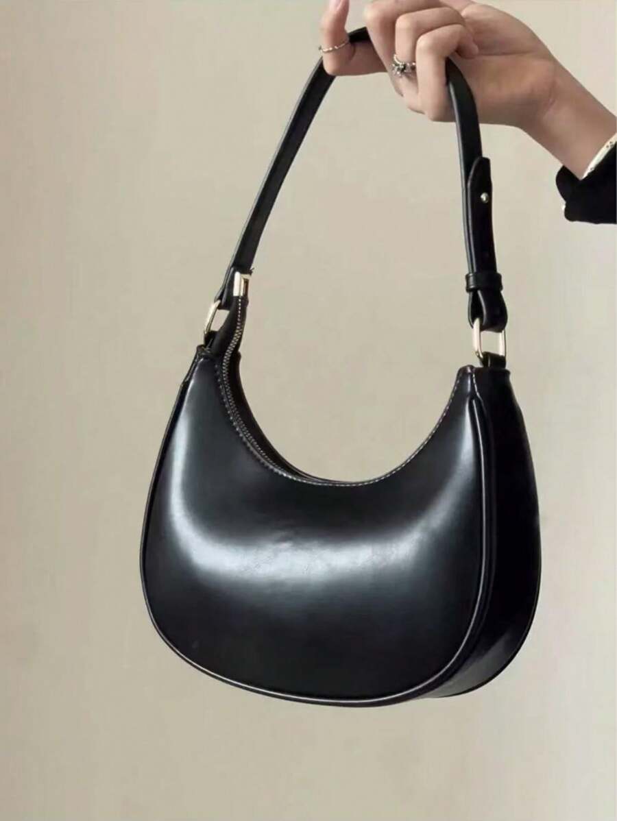New Fashion Simple Elegant Glossy Moon Pattern Casual Classic Versatile Daily Commute Detachable Shoulder Crossbody Bag