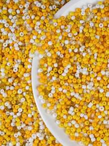 40g Perles de verre de 4 mm de couleurs mélangées, perles intercalaires transparentes de couleur unie convenant à la fabrication de bijoux, bracelets, boucles d'oreilles, pendentifs et colliers DIY