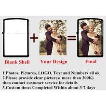 **Monogramowane stalowe etui na zapalniczkę** Usługa grawerowania premium imion/dat/specjalnych wiadomości