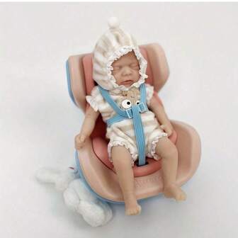 6-Inch Solid Silicone Realistic Reborn Doll Handmade, Includes Surprise Accessories, Random Packaging, Best For Holiday Or Birthday Gifts