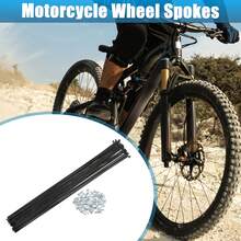 Bicycle Spokes Steel Bike Spoke With Nipples For Most Bicycle - 黑色 288mm 14G 40件鋼 - 查看 2