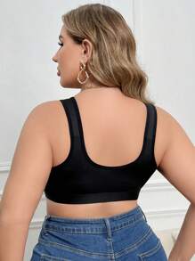 Große Größen Spitze Vorderverschluss Drahtloser bequemer Lingerie-BH