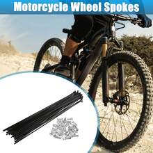 Bicycle Spokes Metal Bike Spoke With Nipples For Most Bicycle - 黑色,銀色 190mm 14G 36Pcs 金屬 - 查看 2
