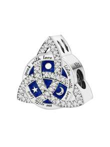 1 szt. 925 srebro próby 925 DIY Charms Słońce, Księżyc i gwiazdy Koraliki Wisiorek dla kobiet Biżuteria Bransoletka i naszyjnik Akcesoria 925 srebro próby 925 Tworzenie biżuterii - Srebro - Zobacz 3