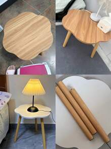 1PCTea Table, Petal Shaped Sofa, Nordic Minimalist High Aesthetic Bedroom Table, Living Room Corner, Bedside Table, Small Round Table