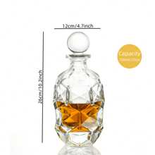 Bouteille de whisky classique, bouteille de vin en verre transparent/pot à vin avec bouchon, cadeau de la fête des pères, cadeau pour homme, cadeau de déménagement, convient pour le vin rouge, le whisky, le brandy, le bourbon, le rhum, décoration pour la maison, bons produits pour un usage domestique