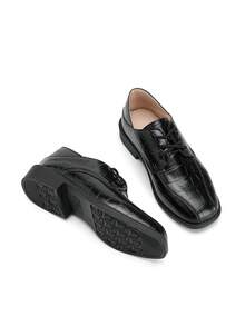 Boys' Lace-Up Casual Campus Style Shoes, Versatile For Spring & Summer - Black - View 6