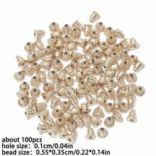 100pcs 5.5x3.5mm Metal Earring Back Plug Blocked Caps Earring Settings Base Ear Studs Back Stopper Accessories
