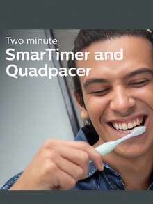 PHILIPS 飞利浦 HY1100 电动牙刷 - 深层清洁，2 分钟定时器，8 个刷头，智能压力传感器，AAA 电池版本，男女便携式旅行牙刷 - 彩色 - 查看 3