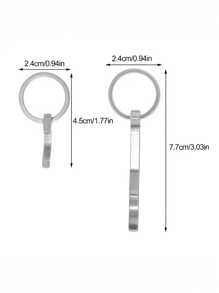 Keychain Beer Bottle Opener With Stainless Steel Keyring, Stainless Steel Mini Bottle Opener Keychain With Keyring, Portable, Manual, Pocket Sized Beverage Bottle Opener, Durable And Multifunctional Camping And Daily Use Tool