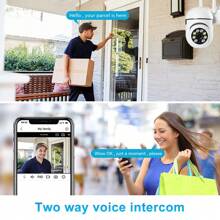 Telecamera WIFI 5G a doppia banda 1080P, monitoraggio TV a circuito chiuso audio, visione notturna a colori a 4x zoom, IP66 impermeabile, adatta per apparecchiature di sicurezza in magazzini interni ed esterni, app YI IOT