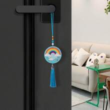 Kit de peinture de diamant Mandala - Décoration de voiture suspendue en cristal acrylique, Art spirituel DIY pour la maison et l'intérieur de la voiture, Cadeau de pleine conscience bohème pour les femmes (Matériaux premium)