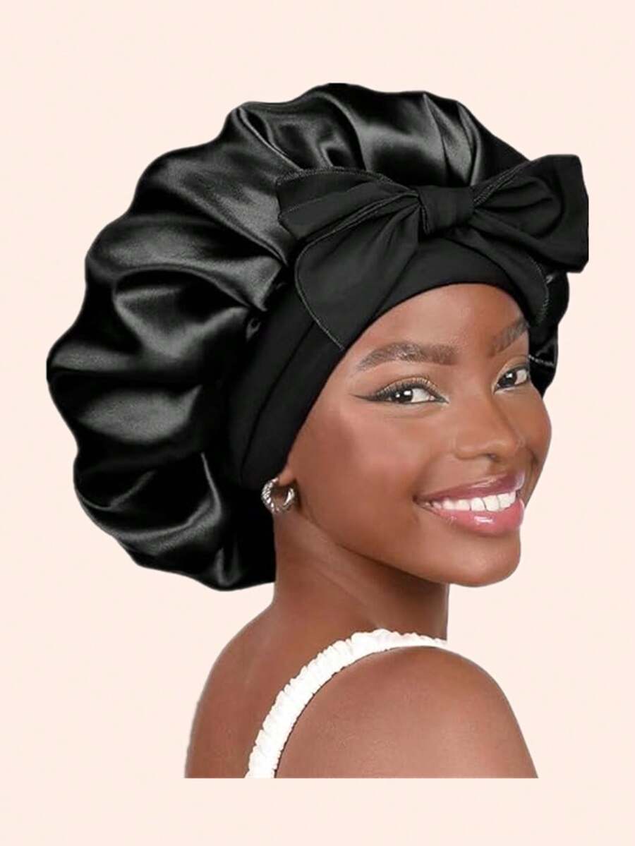 عصابة ربط للنساء، قبعة حرير للنوم للنساء لحماية الشعر أثناء النوم - متعدد الألوان - مشاهدة 1