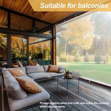 [Waterproof Tarp] 1pc PE Waterproof Tarp | Durable | Transparent Breathable Polyethylene | Waterproof | Outdoor Garden, Camping, Patio Fence, Chicken Coop, Plant Protection, Car Cover - transparent - 查看 2