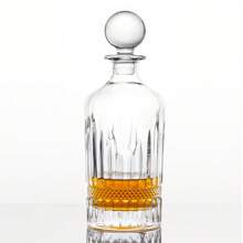 Bouteille de whisky classique, bouteille de vin en verre transparent/pot à vin avec bouchon, cadeau de la fête des pères, cadeau pour homme, cadeau de déménagement, convient pour le vin rouge, le whisky, le brandy, le bourbon, le rhum, décoration pour la maison, bons produits pour un usage domestique