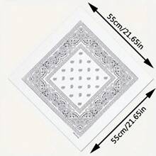 1 pieza Pañuelo para la cabeza multifuncional con estampado de paisley elegante y brillante, pañuelo delgado y transpirable para el cuello, estilo hip-hop para hombres y mujeres, de secado rápido, ligero y tejido, opción ideal para un regalo de moda bohemia. Pañuelo para la cabeza, diadema y pañuelo cuadrado