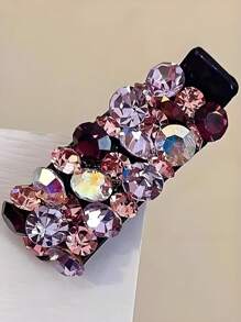 1/4/6Pcs Colorful Rhinestone Bangs Side Clips – Light Luxury Hair Clips For Women & Teens | Fashionable Duckbill & Ponytail Clips With Dazzling Diamonds | Exquisite Headwear For Daily Wear, Parties, Bathroom, Bedroom, Living Room​ Back To School