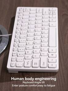 1个便携式有线USB外置静音薄膜键盘，78键