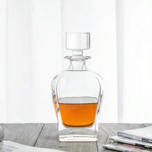 Bouteille de whisky classique, bouteille de vin en verre transparent/pot à vin avec bouchon, cadeau de la fête des pères, cadeau pour homme, cadeau de déménagement, convient pour le vin rouge, le whisky, le brandy, le bourbon, le rhum, décoration pour la maison, bons produits pour un usage domestique