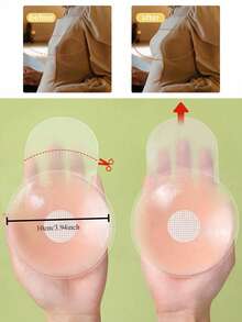 1/2pairs Silicone Bra Push Up Adhesive Breast Lift Nipple Cover Stickers Support Anti-Sagging Chest Paste - Multicolor - View 3