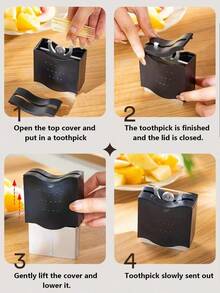 1pc Premium Creative Toothpick Holder, Toothpick Dispenser, Toothpick Organizer For 6.5cm Toothpicks, Dust-Proof Toothpick Storage Box, Minimalist Home Storage Box, Interesting Conversation Starter For Dining Table - Multicolor - View 4