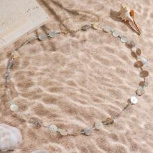1pc Beach Style Shell Long Necklace For Women, Casual Party Versatile Shell Necklace (Random Seed Bead Color) - Star - View 5
