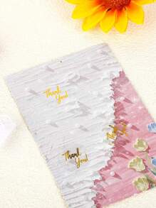 500Pcs/Roll Round Transparent Gold Thank You Stickers Cute Sealing Label Sticker For Envelope Gift Decor Stationery Stickers, Back To School Valentine's Day Mother's Day Graduation
