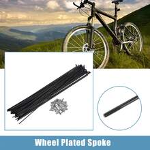 Bicycle Spokes Steel Bike Spoke With Nipples For Most Bicycle - 黑色 260mm 13G 36件鋼 - 查看 2