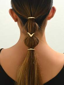 Melody 3 peças Acessórios de Cabelo Femininos na Moda, Presilhas para Rabo de Cavalo, Grampos de Cabelo Metálicos de Rua, Ganchos de Cabelo Retrô em Formato de V Personalizados, Acessórios Decorativos, Presentes, Grampos de Cabelo Dourados, Presilhas de Cabelo, Presilhas de Cabelo, Itens Escolares