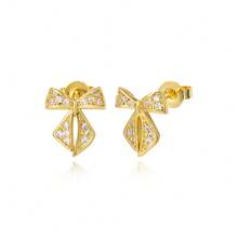 TUANZISP 22pcs Set Women's Gold Plated Copper Stud Earrings With Zirconia, Butterfly, Heart, Star, Crown, Snowflake, Geometric Designs, Versatile Fashion Jewelry, Elegant Vintage Luxury Gift For Women