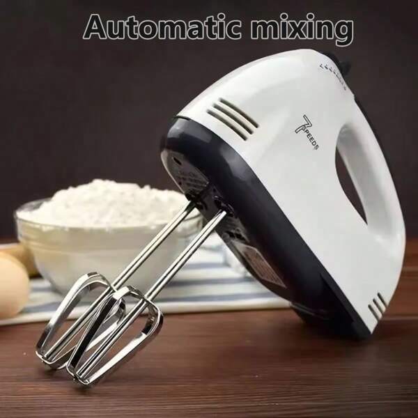 Hand-Held Electric Mixer-Compact Metal Baking Mixer With Automatic Egg Beater And 110V American Plug-Is Very Suitable For Cream And Eggs, A Must-Have In The Kitchen.