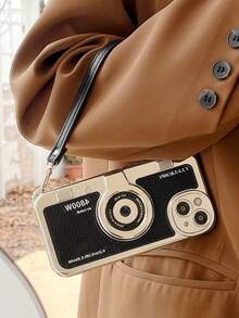 Shockproof Camera Shaped Fashion Phone Case 1pc Vintage Camera 3D Shockproof Protective Phone Case Cover Compatible With IPhone17/17Air/17pro/17promax/16 15 14 Pro Max 14 Plus 14 Pro 14 13 Pro Max 13 Pro 13 12 Pro Max 12 Pro 12 Pro 12 Pro 12 Pro 11 Pro Max 11 Birthday Gift Party Spring Anniversary - Black - View 6