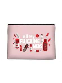 Medical Pattern Makeup Bag; Cute Makeup Bag; Medical Package; Girl Travel Makeup Storage Bag; Cosmetics Storage; Drug Storage; Portable Design; Protecting Cosmetics; Classified Storage; Fashion Accessories: Items That Combine Practicality And Aesthetics, And Can Be Used As Fashionable Accessories - Multicolor - View 13