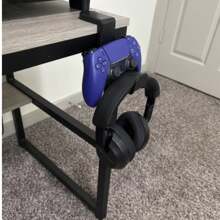 Multifunctional Hook, No Drill Required Hook, 360 Degree Rotatable Headphone Holder - Headphone Stand, Adjustable Clamp Headphone Hanger Under Desk, With Cable Clip (Max Weight 2.2lbs)