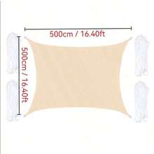 1件装户外遮阳篷 - 高品质牛津布，防紫外线，三角形遮阳篷，配有防风绳和不锈钢D型环，弧形设计，适用于花园、游泳池、后院、阳台、屋顶、露台、沙滩帐篷等场所，露营装备 - 彩色 - 查看 56
