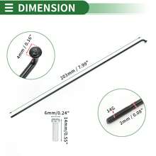 Bicycle Spokes Carbon Steel Bike Spoke With Nipples For Most Bicycle - 黑色 203mm 14G 36件碳鋼 - 查看 4