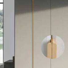 1pc Modern Simple Aluminum Alloy Hidden Furniture Cabinet Door Handle Side Installation Without Drilling Installation Wardrobe Cabinet Drawer Handle Furniture Hardware