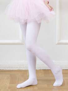 3 piezas Medias de ballet para niñas de unicolor