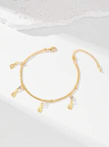 Elegant & Minimalist European Style Women's Fish Design Anklet, 24K Gold Plated Adjustable Bohemian Bead Anklet, Hawaiian Foot Jewelry Gift