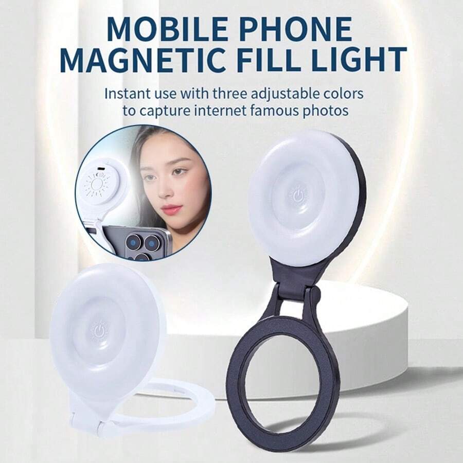 Magnetic Led Selfie Fill Light Mini Portable With USB For Magsafe Phone Video Light For Makeup Vlog