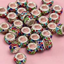 35pcs Shoes & Boots Decoration, Colorful Rhinestone Circle Shoelace Buckles DIY Jewelry Making Accessories Fit For Men, Women Sports & Casual Shoes