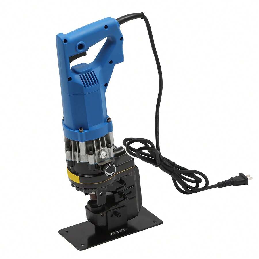 1800W Punching Machine Electric Hydraulic Metal Hole Puncher 5 Set Dies For Iron Copper Aluminum Plate Angle Steel - 藍色 - 查看 1