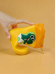1 paio di stivali da pioggia per bambini adatti per tutte le stagioni, antiscivolo e resistenti all'usura, scarpe da pioggia per bambini e bambine, con design a forma di dinosauro o coccodrillo, impermeabili e anti-odore, scarpe da acqua sportive, adatte per giochi all'aperto e abbigliamento nei giorni di pioggia, e per viaggi all'esterno durante la stagione delle piogge