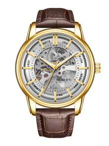 OCHSTIN Fashion Men's Watch Mechanical Luxury Automatic Wristwatch For Man Skeleton Transparent Leather Waterproof Male Clock - one-size - View 14